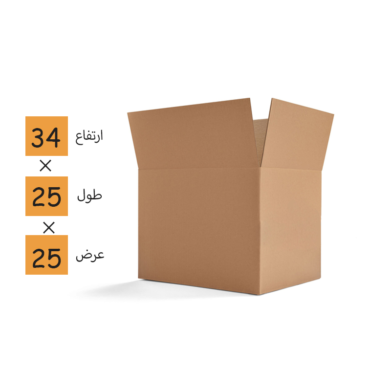 کارتن آماده بدون چاپ متوسط سه لایه